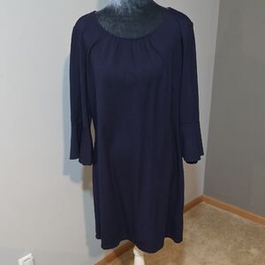 Sharagano Dark Blue Long Sleeve Dress‎ Sz 12